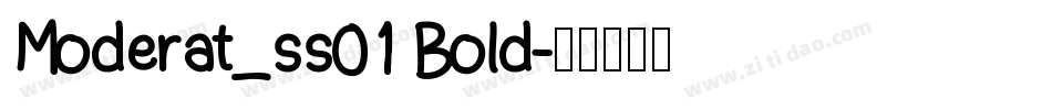 Moderat_ss01 Bold字体转换